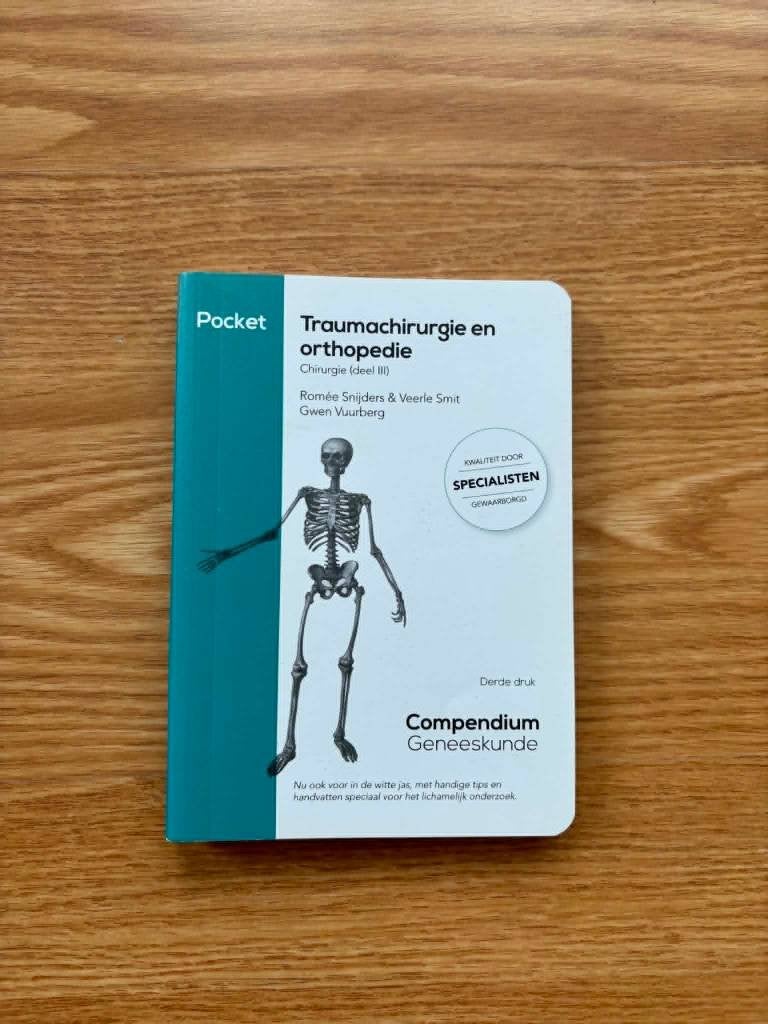 Pocket traumachirurgie en orthopedie, Ophalen of Verzenden, Zo goed als nieuw, Overige wetenschappen
