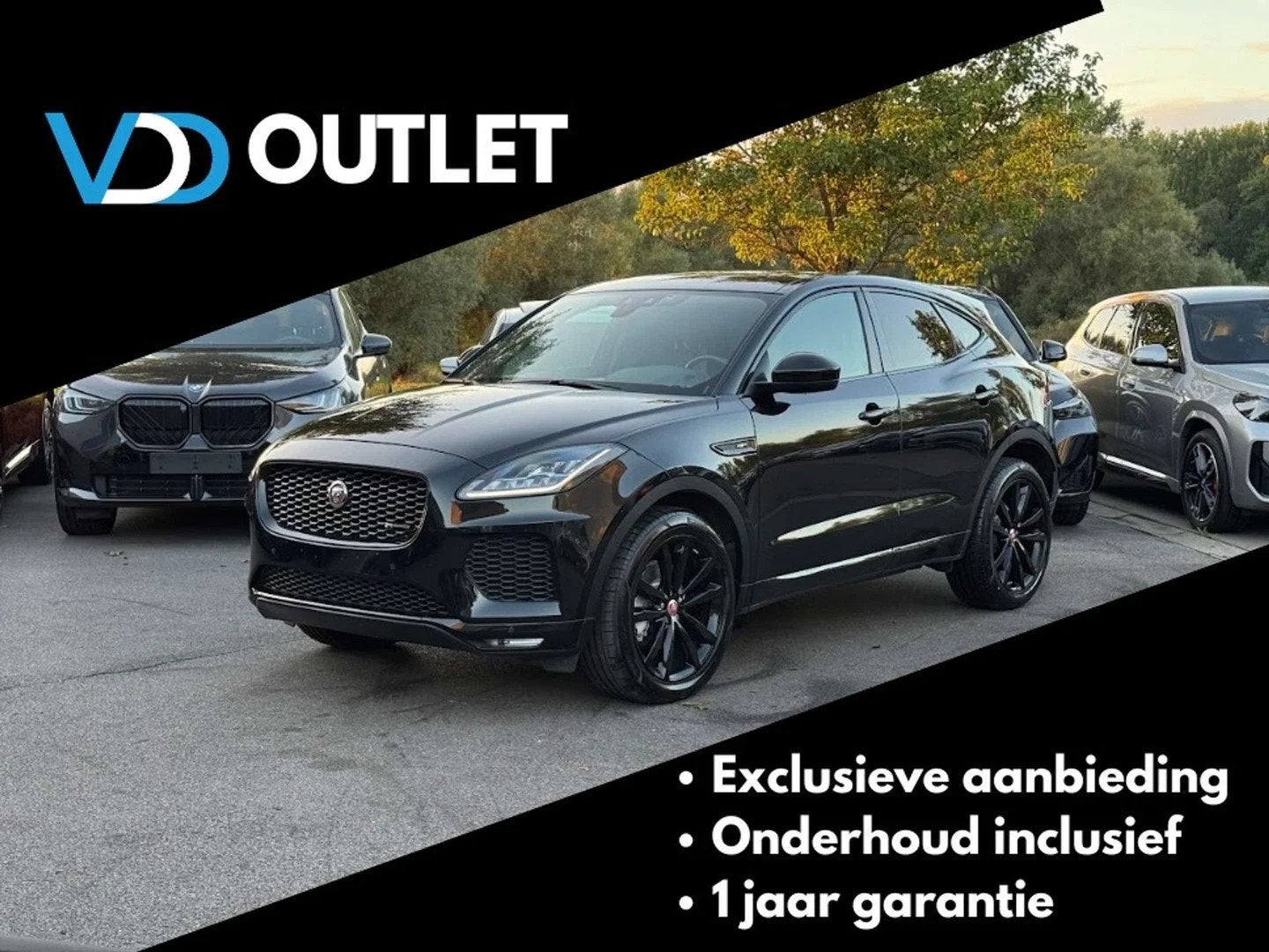 Jaguar E-Pace R-Dynamic S / SHADOW LINE / CAM / LEDER / EL S, Auto's, Gebruikt, 4 cilinders, Zwart, Bedrijf