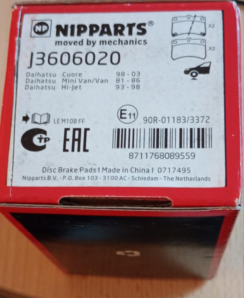 Remblokset voor Daihatsu, Ophalen, Mini