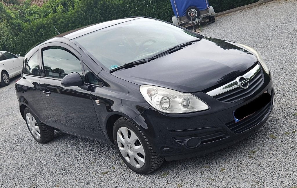 Opel Corsa Benzine Blanco Gekeurd voor verkoop, Auto's, Airconditioning, Stof, Zwart, Zwart