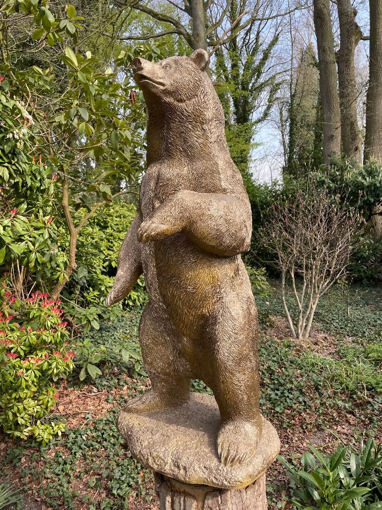 Ours doré, étang, pelouse, zoo, 120 cm, Jardin & Terrasse, Statues de jardin, Neuf, Animal, Synthétique, Enlèvement