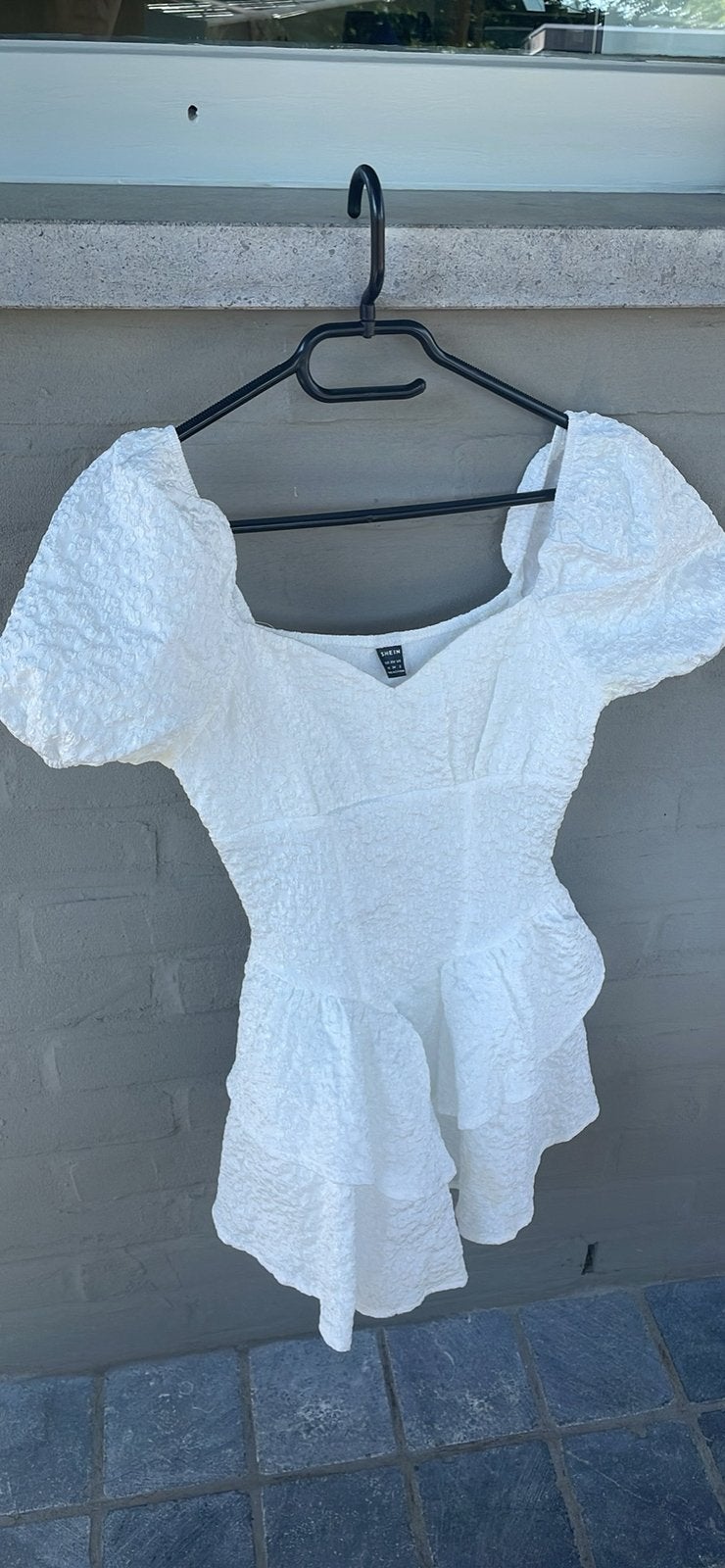 Kort wit jurkje maat 34, Kleding | Dames, Jurken, Ophalen, Zo goed als nieuw, Maat 34 (XS) of kleiner, Wit