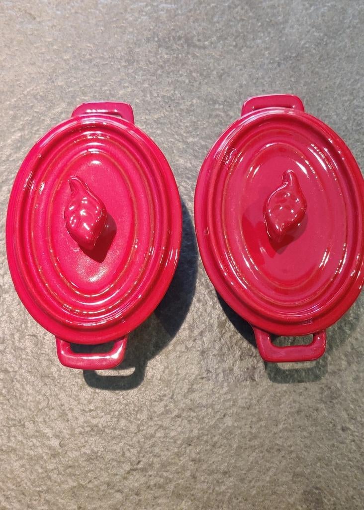 Gietijzeren potjes mini, set van 2 stuk voor 10€, Ophalen, Nieuw, Gietijzer, Keramische plaat