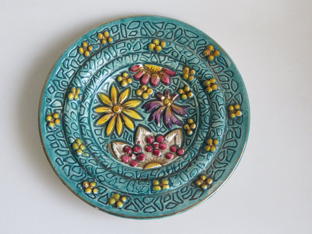 Assiette à barbotine Wasmuel Art Nouveau, Antiquités & Art, Enlèvement ou Envoi