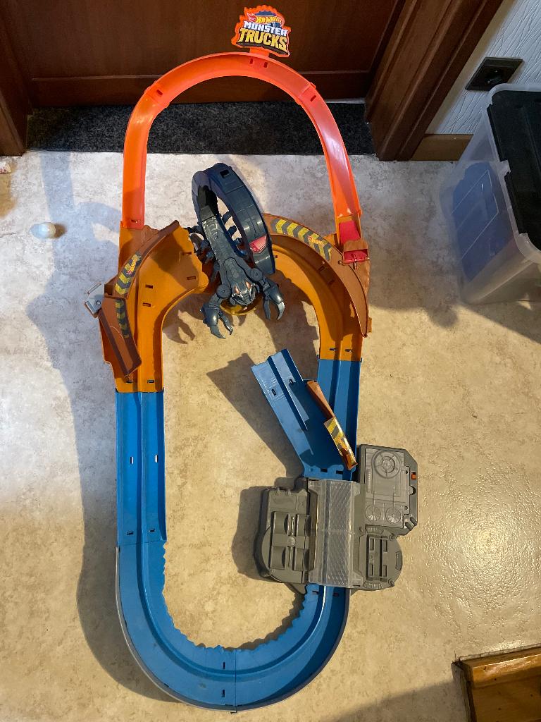 Hot Wheels Monster Truck Scorpion Speelset Racebaan, Ophalen, Gebruikt, Racebaan, Hot Wheels