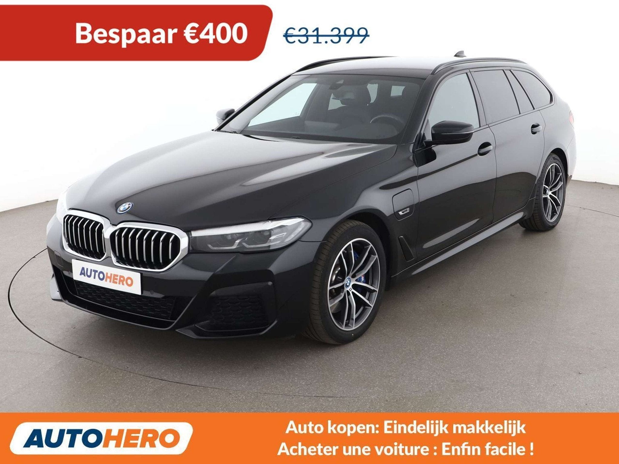 BMW 5 Serie 530 530e M Sport (bj 2021, automaat), Automaat, Achterwielaandrijving, Zwart, Leder