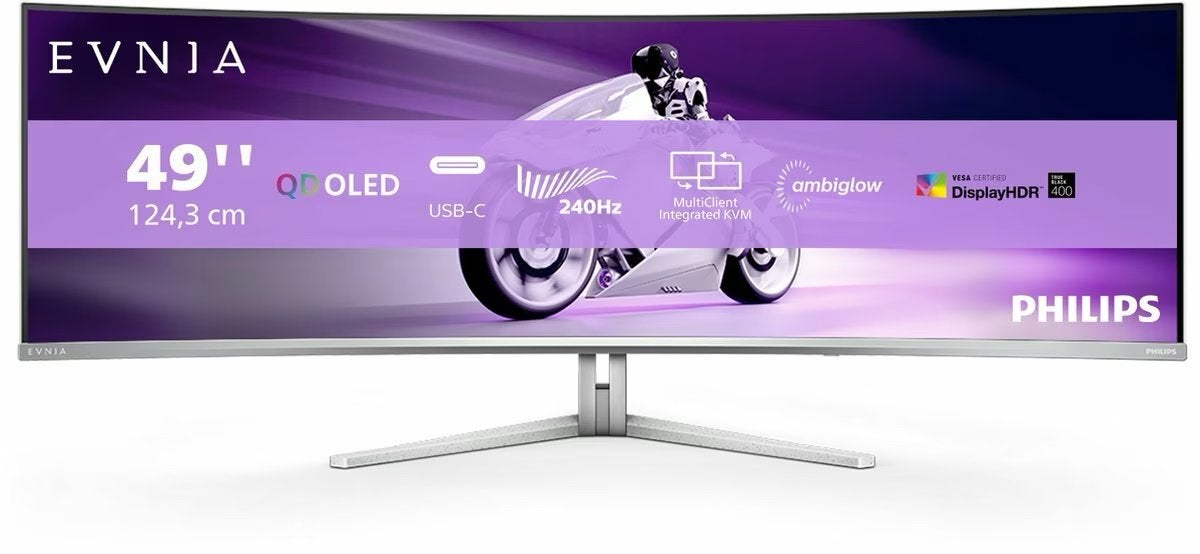 Philips evnia oled 49 inch 240hz 5k 0,03ms met remote, Computers en Software, Ophalen, Zo goed als nieuw