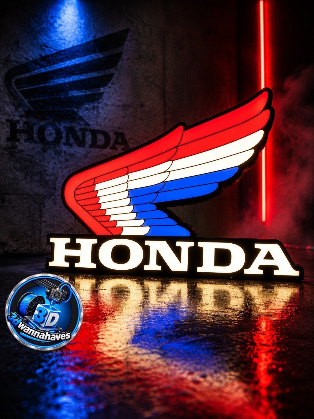 Cette magnifique boîte à lumière Honda attire tous les regar, Enlèvement ou Envoi, Neuf, Table lumineuse ou lampe (néon)