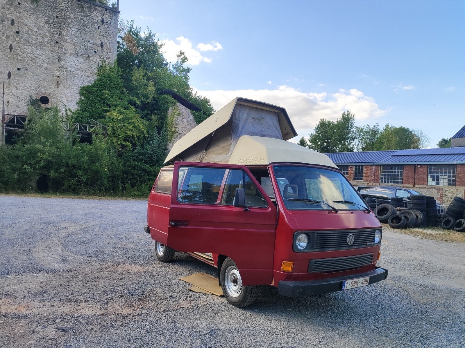 VW T3 TD 5vit. Carthago 87, Caravanes & Camping, Camping-cars, Jusqu'à 4, Réservoir d'eau propre, Boîte manuelle, Jusqu'à 5 mètres