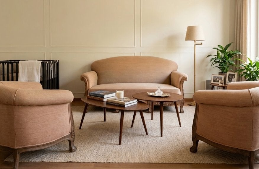 Antiek Louis XV Salon – 2-Zits Bank + 2 Fauteuils, Ophalen
