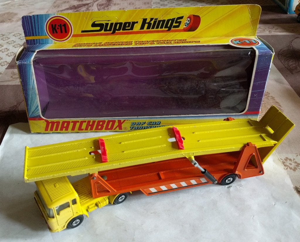 Matchbox Superkings K-11 Daf Car Transporter, Hobby en Vrije tijd, Ophalen of Verzenden, Zo goed als nieuw, Bus of Vrachtwagen