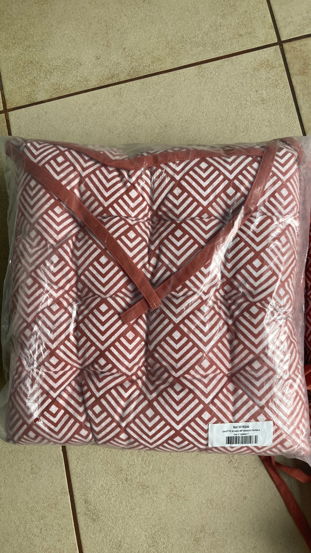 6 coussins chaises 40*40 BECQUET, Autres couleurs, Carré, Enlèvement, Utilisé