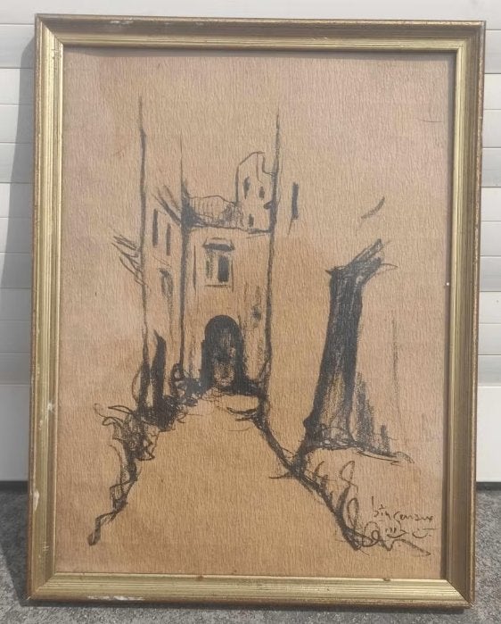 Fusain Signe ben genaux, Antiek en Kunst, Ophalen of Verzenden, Tekening