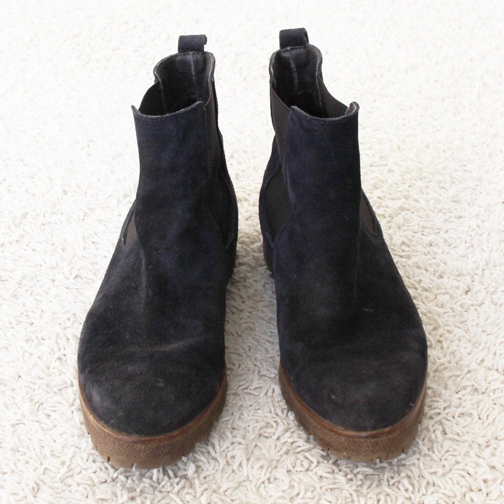 Mooie Suede Vintage Dames Laarsjes (Maat 41) € 25,-, Zwart, Lage of Enkellaarzen, Gedragen, Vintage .