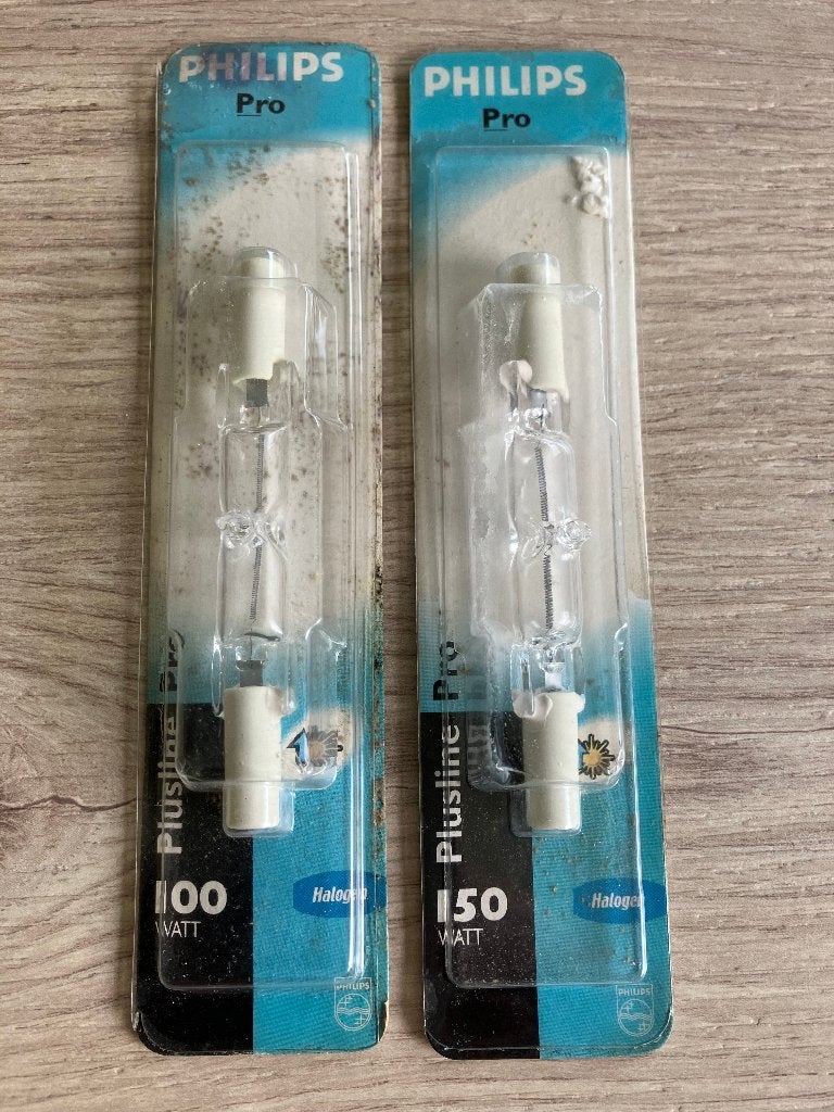 NOUVEAU : 1* lampe halogène Philips 100 Watt + 1* 150 Watt, Enlèvement ou Envoi, Lampe halogène, Blanc froid, 60 watts ou plus