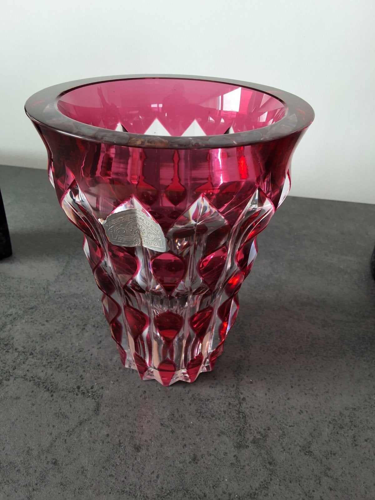 vase en cristal Val Saint Lambert, Antiquités & Art, Enlèvement ou Envoi
