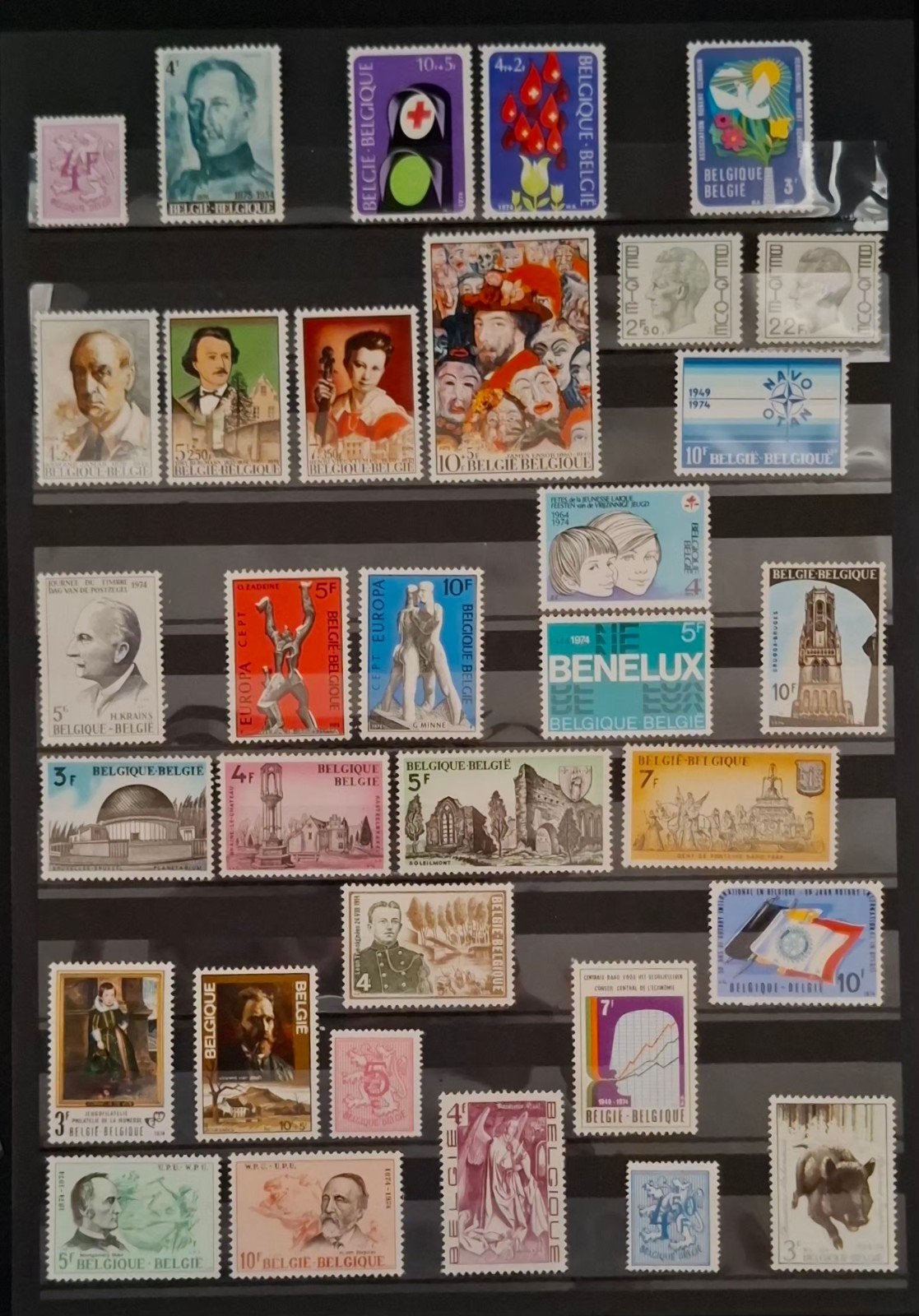 België: OBP 1703/45 ** Volledig jaar 1974., Frankeerzegel, Ophalen of Verzenden, Zonder stempel, Postfris