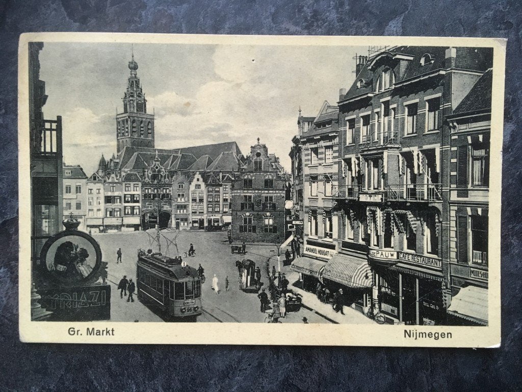 postkaart Nijmegen - grote markt, Verzamelen, Ophalen of Verzenden