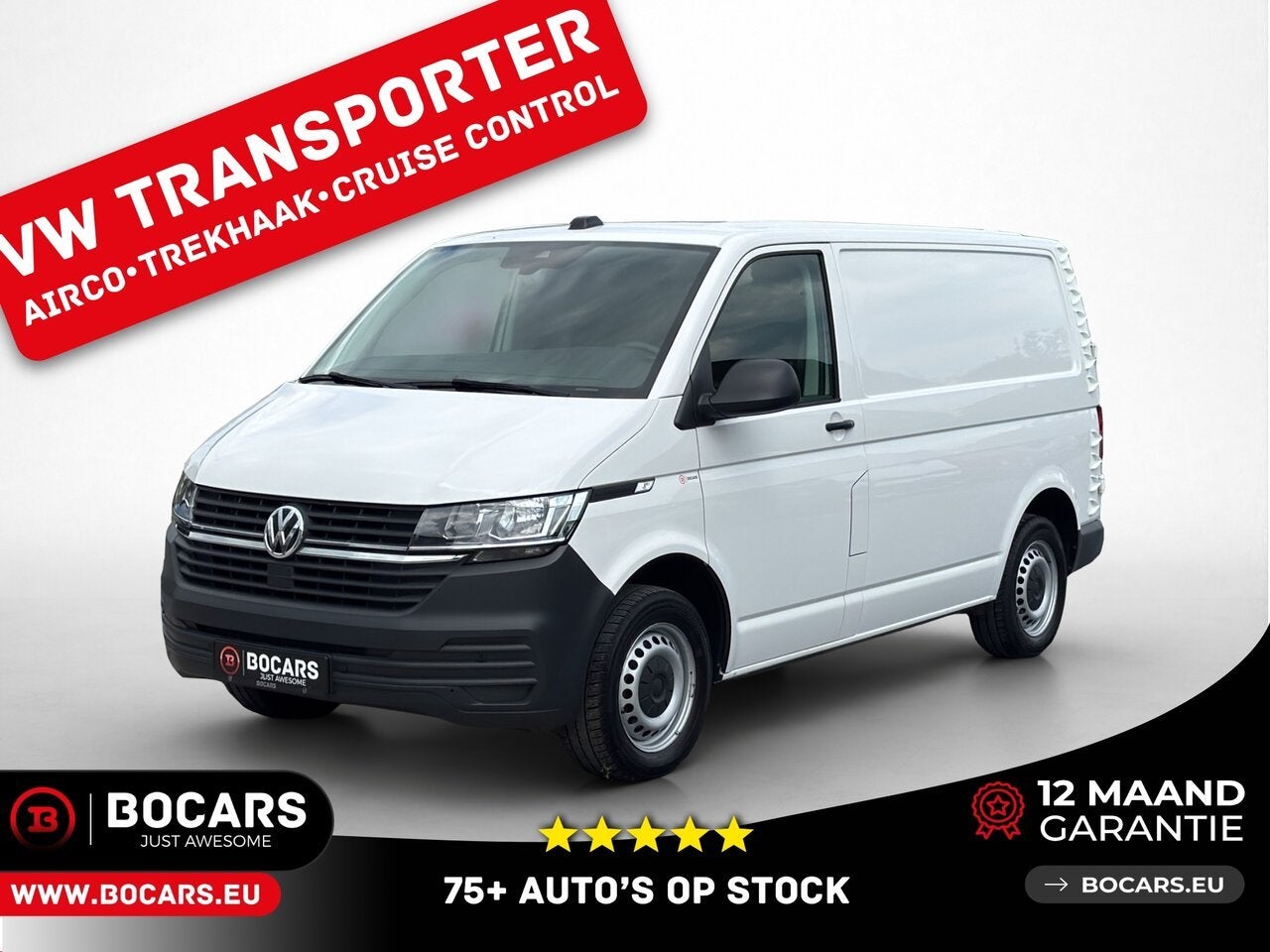 Volkswagen Transporter T6.1, Auto's, 0 cilinders, Emergency brake assist, Wit, Bedrijf