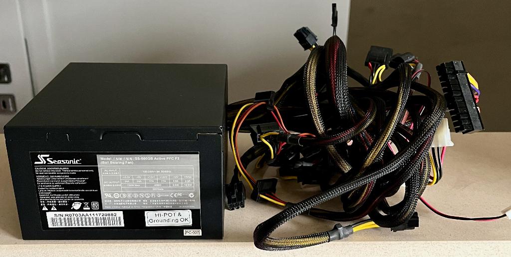 Alimentation SEASONIC SS-500GB, Informatique & Logiciels, Alimentations internes, Enlèvement