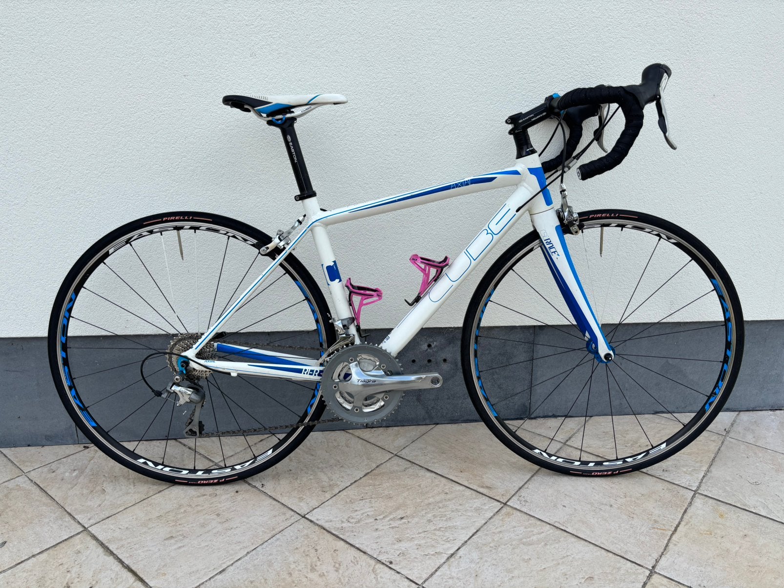 Vélo de route Cube Axial - Shimano Tiagra Easton Wheelset 50, Frein sur jante, 49 à 53 cm, Aluminium, Comme neuf