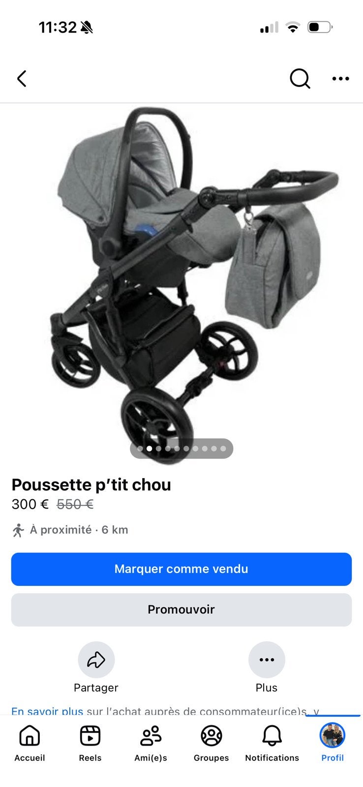 Poussettes ptit chou, Kinderen en Baby's, Kinderwagens en Combinaties, Ophalen, Zo goed als nieuw, Met autostoeltje