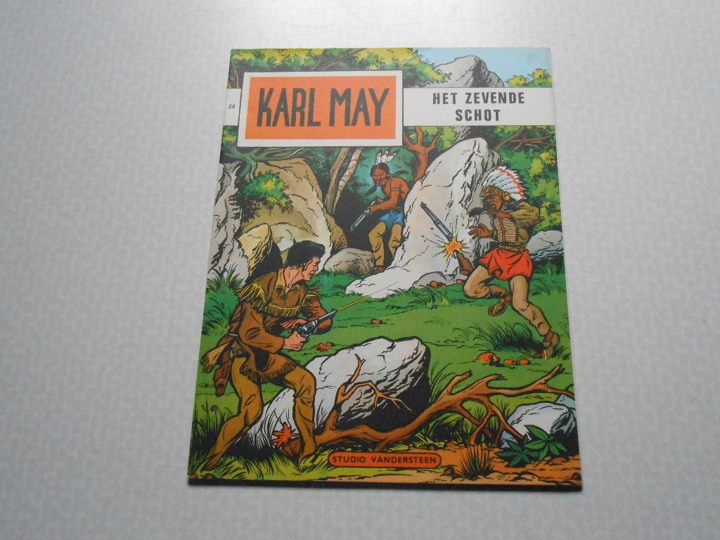 Karl may 20 Het zevende schot 1968 1 ste druk., Willy Vandersteen, Eén stripboek, Nieuw, Ophalen of Verzenden