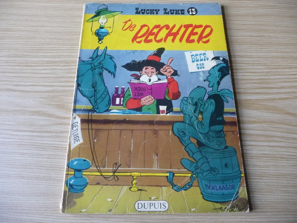 Lucky Luke 13. De rechter 1971  €5, Eén stripboek, Ophalen of Verzenden, Zo goed als nieuw, Morris