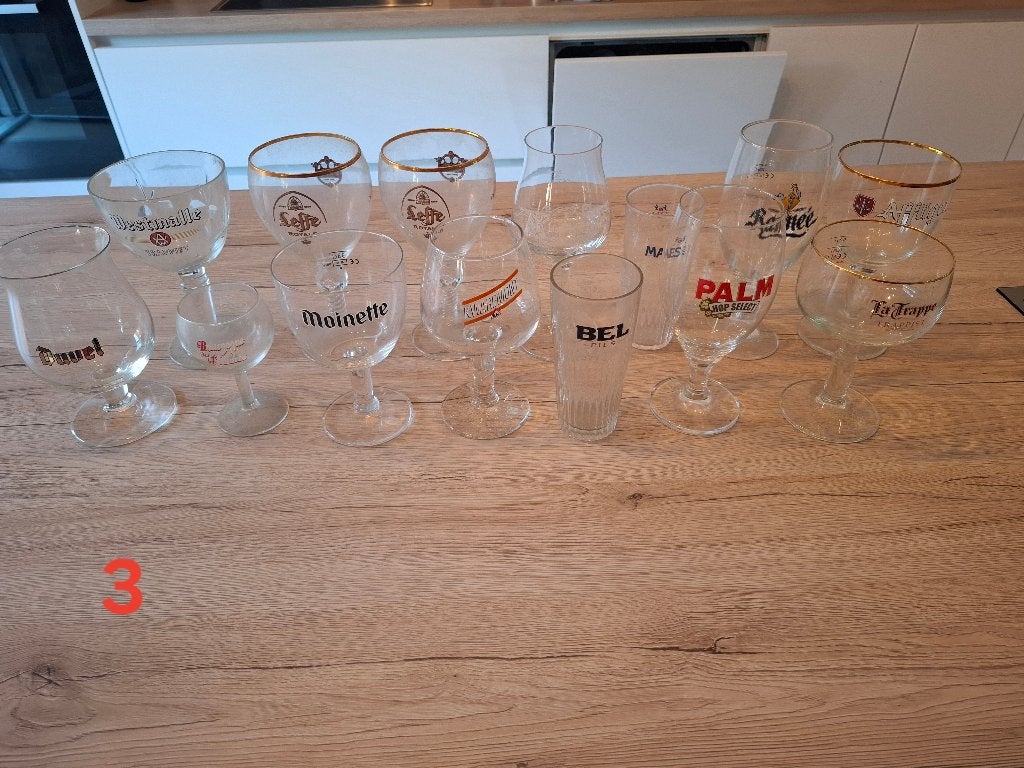Lot de verres à bière – nombreuses marques belges, Enlèvement, Comme neuf, Verre ou Verres, Autres marques