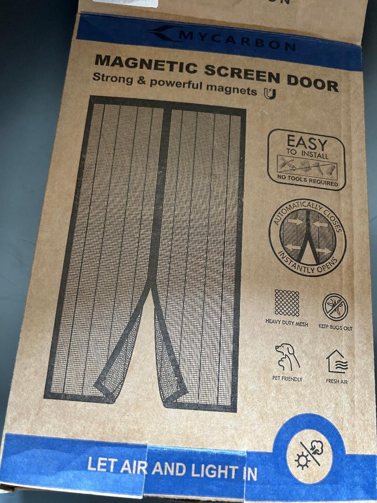 Moustiquaire magnétique pour porte 90x210, Neuf, Porte moustiquaire, Synthétique, Enlèvement