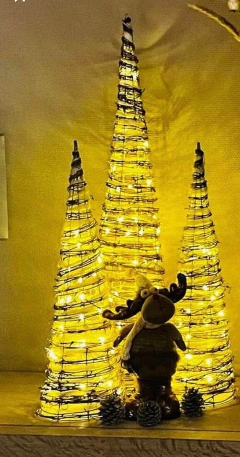 3 sapins de Noël lumineux LED – 90 et 60 cm – 30 €, Enlèvement, Comme neuf