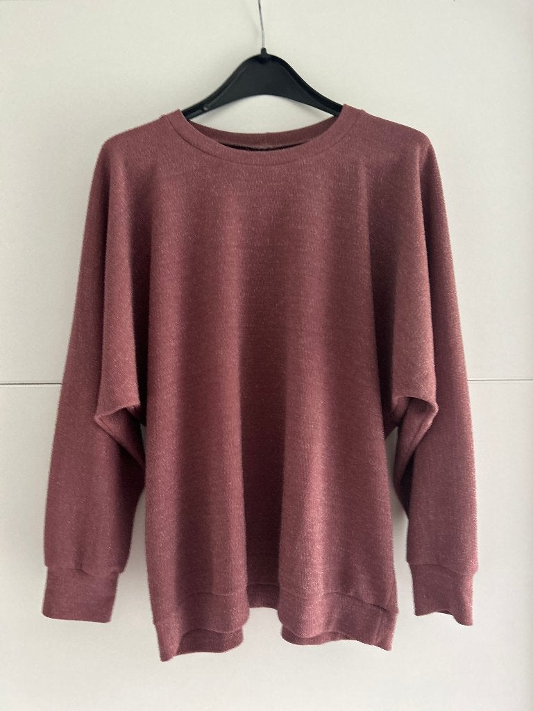 Roze trui met glitterdraad, Ophalen of Verzenden, Zo goed als nieuw, Maat 46/48 (XL) of groter, Roze