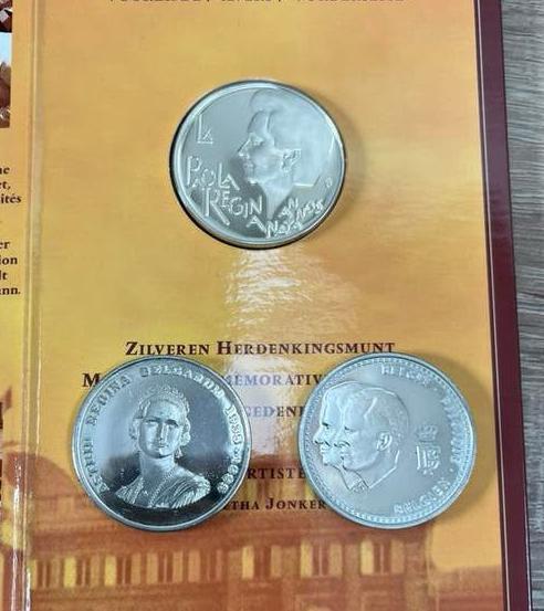 3 stuks .925 zilveren herdenkingsmunten Belgie, Enlèvement, Argent