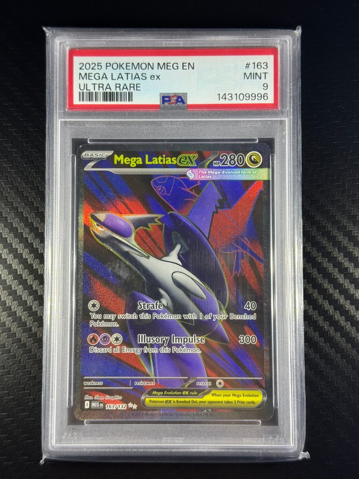 Mega Latias ex | PSA 9 | Dragon |Ultra Rare| 2025| #163 /132, Envoi, Neuf, Cartes en vrac