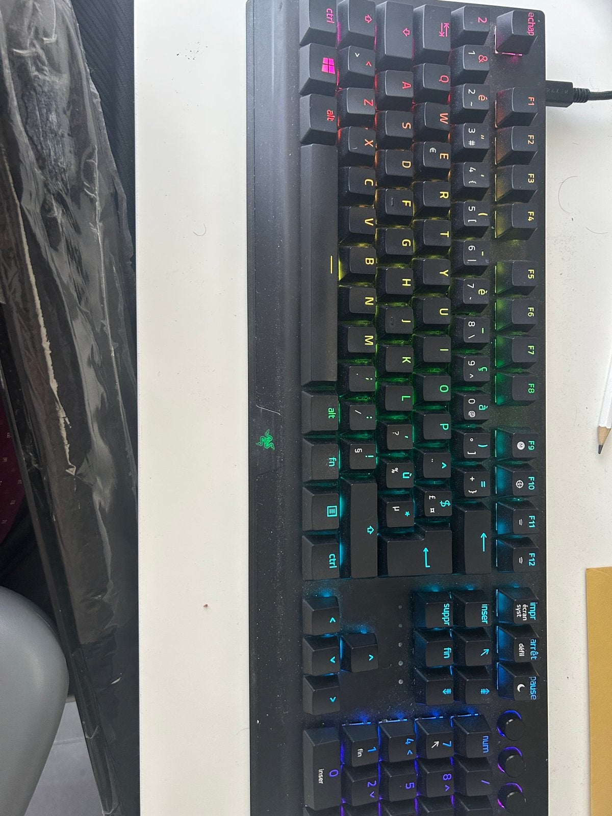 Razer Blackwidow V3 Pro, Informatique & Logiciels, Claviers, Enlèvement ou Envoi, Azerty, Filaire, Récepteur sans fil
