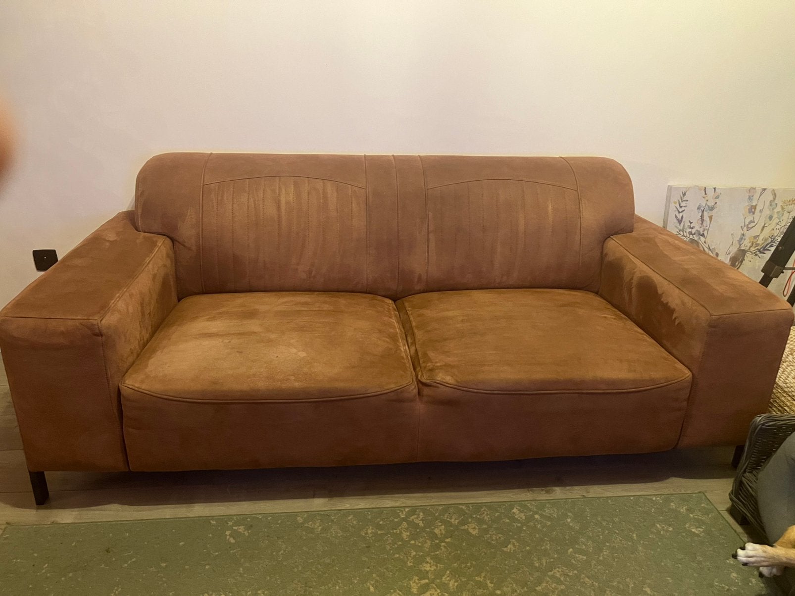 Cognac zetel 2,5 zit / Moet snel weg!, Ophalen, Gebruikt, Tweepersoons, 75 tot 100 cm