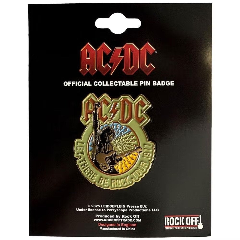 AC/DC Let There Be Rock Tour 77 - Pin officiële merchandise, Verzamelen, Ophalen of Verzenden, Nieuw