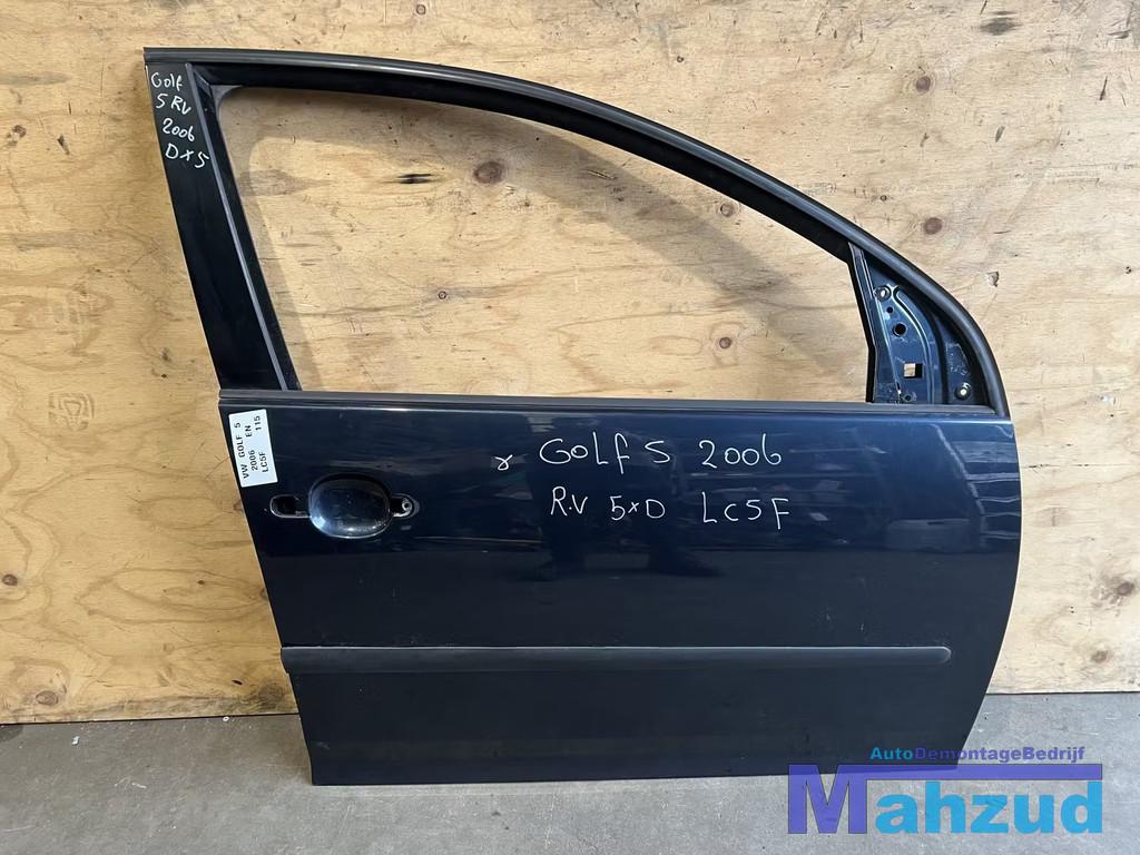 VW GOLF 5 Groen LC5F Rechts rechter Voor deur portier, Auto-onderdelen, Carrosserie, Deur, Volkswagen, Voor, Rechts, Gebruikt