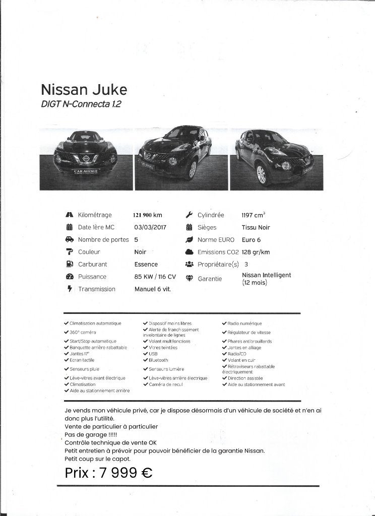 Nissan Juke DIGT N-Connect 1.2 2017, Auto's, Nissan, Zwart, 5 deurs, Particulier, SUV of Terreinwagen