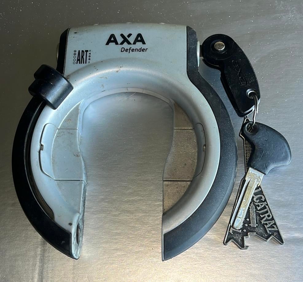 Zwaar fietsslot - AXA defender met sleutels, Ophalen of Verzenden, Gebruikt