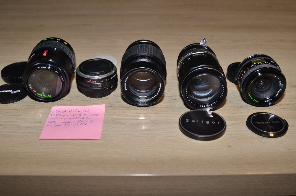 5 lentilles anciennes en bon état, Enlèvement ou Envoi, Utilisé, Reflex miroir, Autres Marques