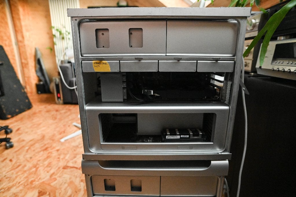 Mac Pro's / Apple / Cheesegrater / Ram / cpu / PCI / ..., Computers en Software, Apple Desktops, Gebruikt, Mac Pro, HDD en SSD