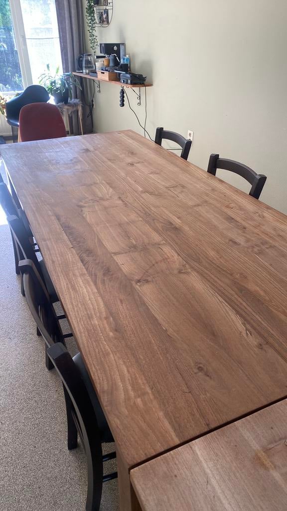 Teak eettafel, Ophalen, Zo goed als nieuw