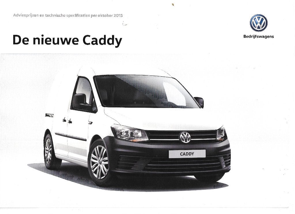 VOLKSWAGEN CADDY VAN  2018, Livres, Autos | Brochures & Magazines, Enlèvement ou Envoi, Comme neuf, Volkswagen