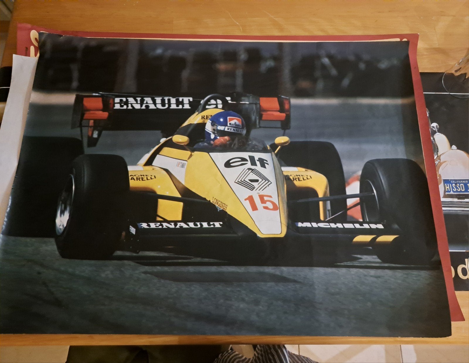 Grand poster F1 original Prost Renault 70x93 cm, Collections, Enlèvement ou Envoi