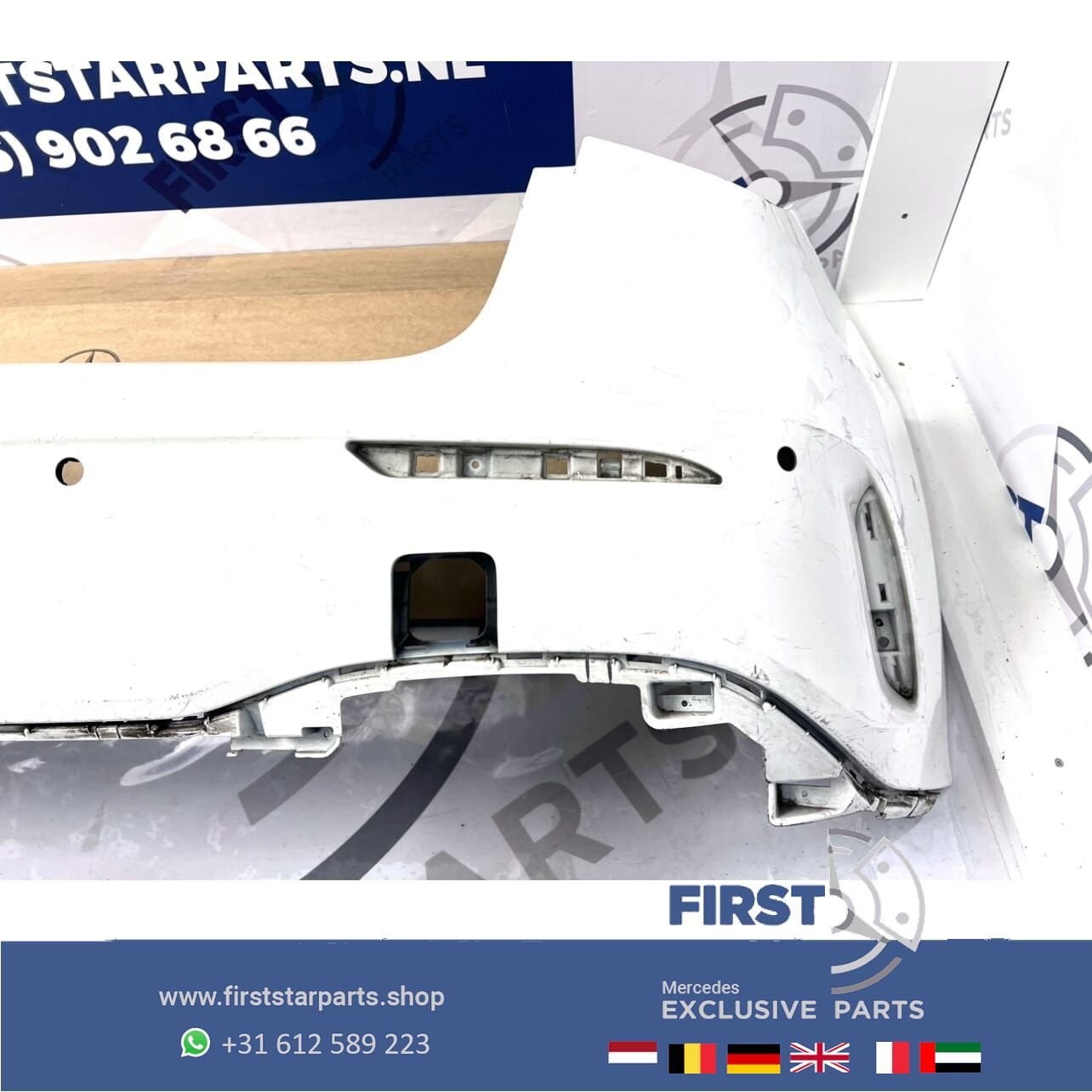 A1778851301 W177 ACHTERBUMPER A KLASSE AMG BUMPER ZWART/WIT/, Gebruikt, -, Ophalen of Verzenden, Achter