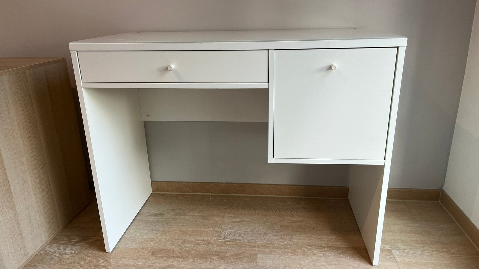 Bureau (coiffeuse) Ikea SYVDE blanc, Maison & Meubles, Enlèvement, Comme neuf, IKEA, Blanc
