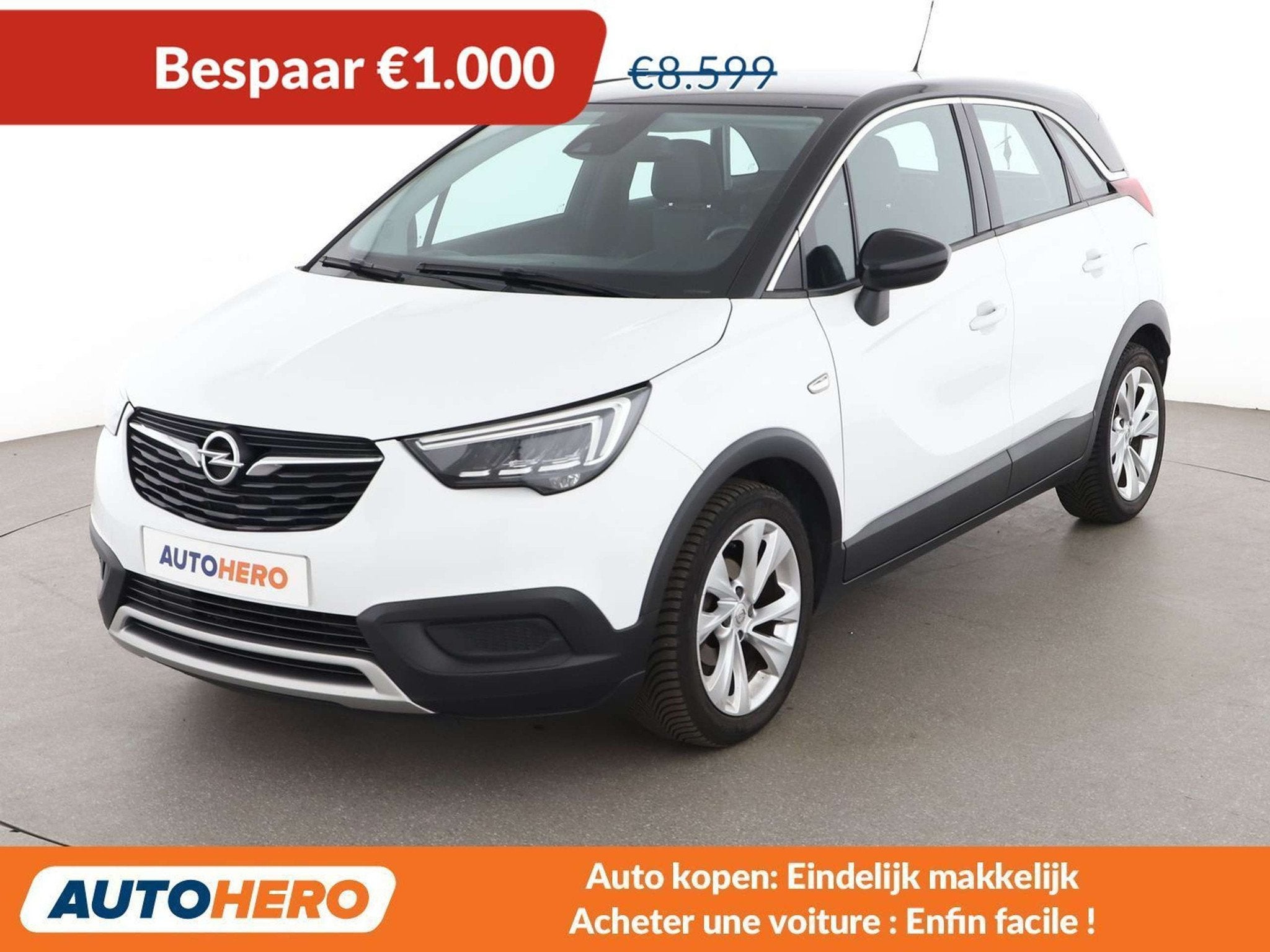 Opel Crossland X 1.2 INNOVATION (bj 2020), Auto's, Voorwielaandrijving, Gebruikt, 1199 cc, Wit