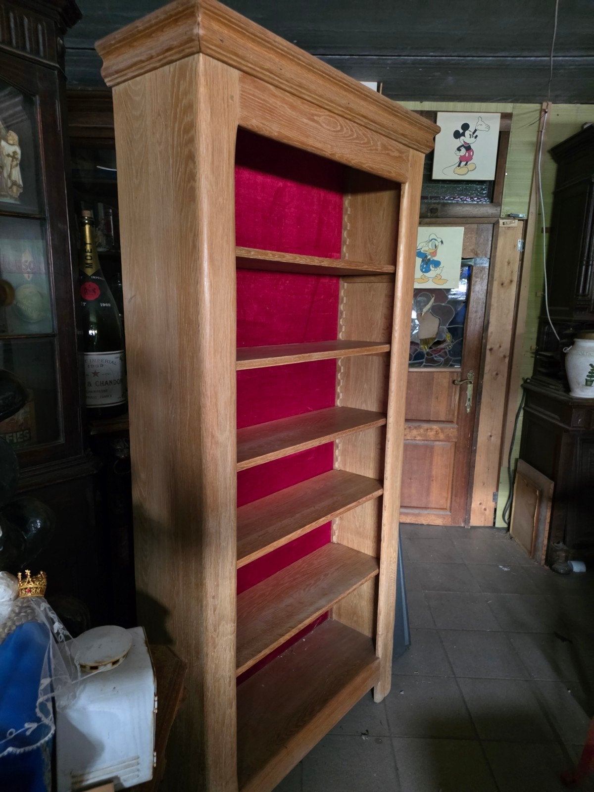Massieve eiken boekenkast., Huis en Inrichting, Kasten | Boekenkasten, Ophalen of Verzenden