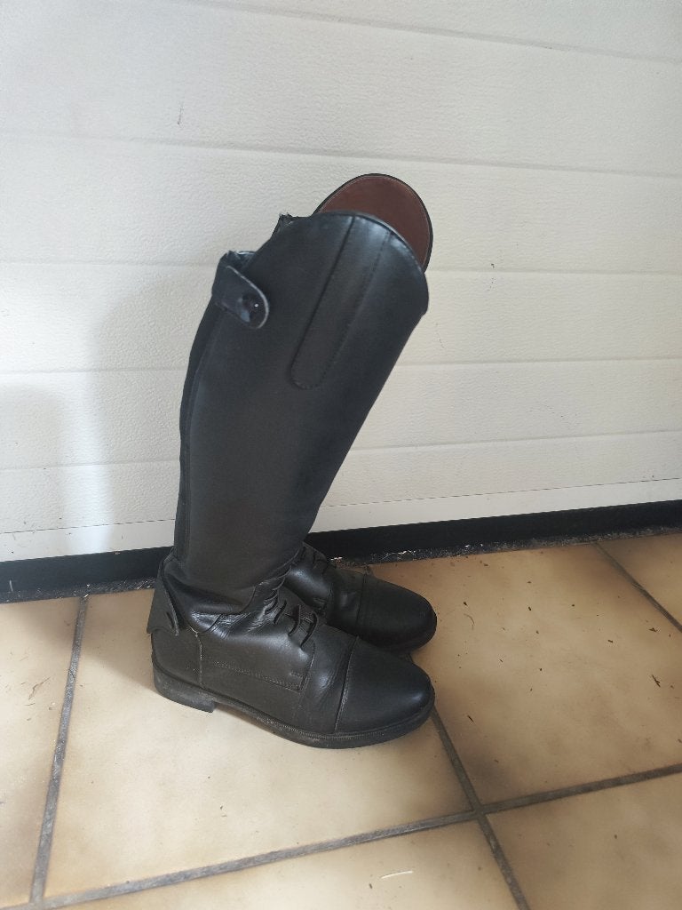 Rijlaarzen equitheme  maat 37, Dieren en Toebehoren, Ophalen, Zo goed als nieuw, Zwart, Schoeisel